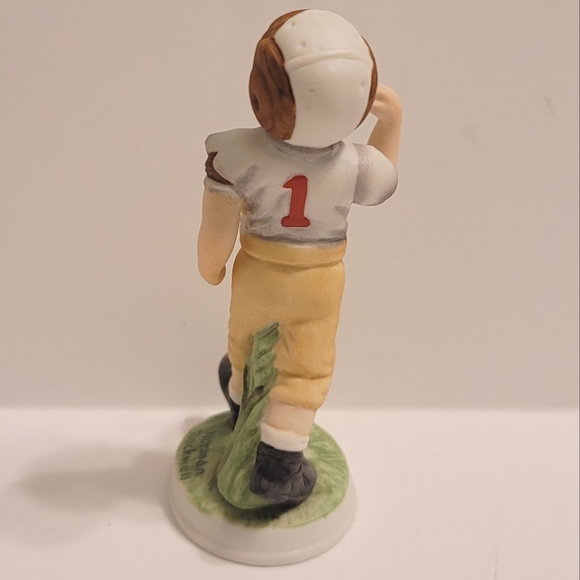 Norman Rockwell River Shore Porcelain Future All American Boy Football Figurine - Picture 3 of 7